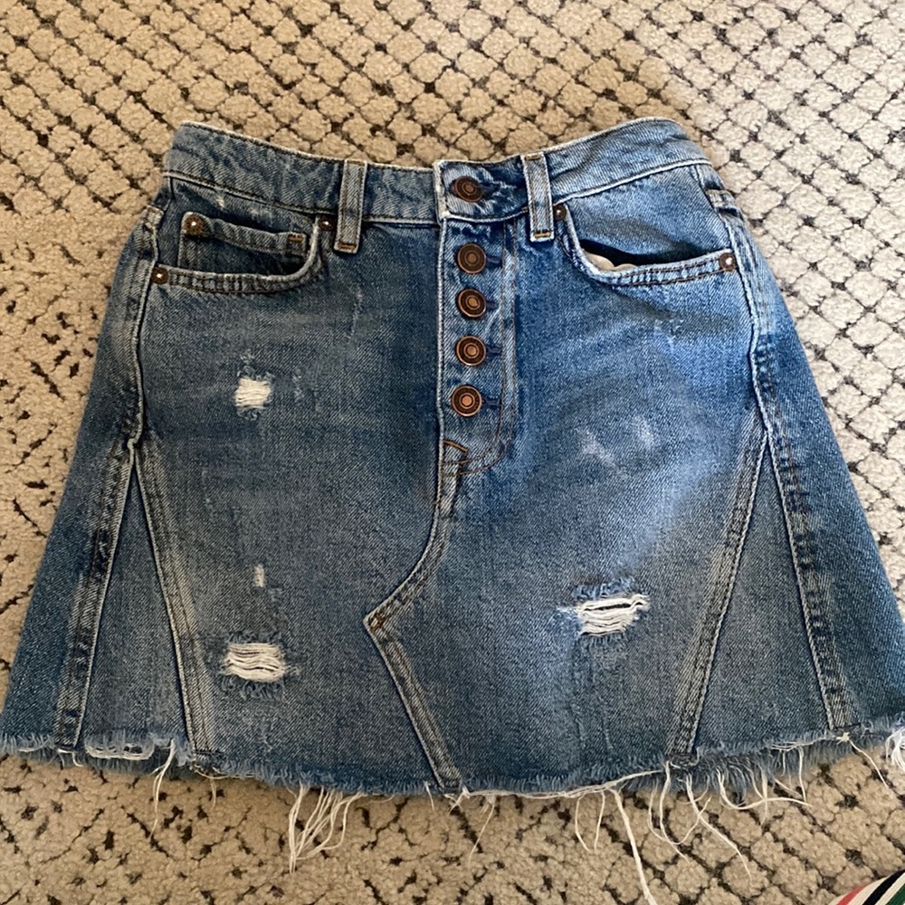 We The Free (Free People Brand) denim mini skirt
